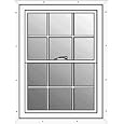 Silver Line 3030S29 New Construction Series 2900 Single Hung, Internal Grids, White With 1/2 Screen by Silver Line