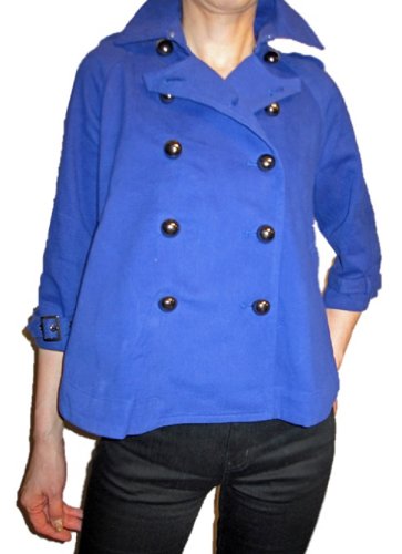 D&L co.ltd（ディーアンドエル）  春 ショート ピーコート ブルゾン スプリング コート ネイビー ブルー