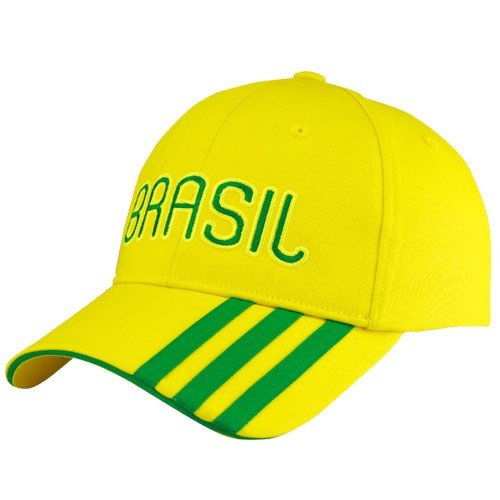 adidas Brazil Gold 2010 World Cup 3-Stripe Adjustable Hat