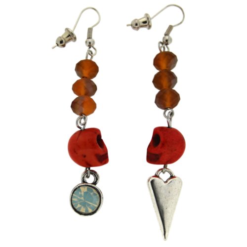 Sweet Deluxe Damen-Ohrh&auml;nger Modern Skull orange 00316 Preisvergleich