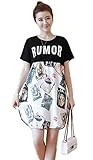 マタニティ Tシャツワンピ コットン混 半袖 ひざ上 産前 産後もOK 授乳口付 ロング丈Tシャツ オリジナルアイテム付き 892-16491