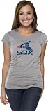 Chicago White Sox Women's Grey Cooperstown Batterman Logo Fashion Cap Sleeve Tee