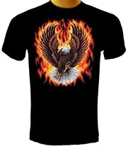 Flaming Eagle Motorcycle T-shirt