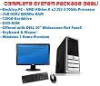 COMPLETE DESKTOP PC - ATHLON x2 GHz, WINDOWS 7 HOME PREMIUM, 2GB RAM, 120GB HDD, DVD-ROM,w/ DELL 20" FLAT PANEL, MOUSE & KEYBOARD