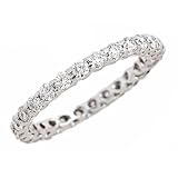 14K White Gold Diamond Eternity Anniversary Ring in Prongs Setting 1.30ct 41f9Yzyp1LL. SL160 14K White Gold Diamond Eternity Anniversary Ring in Prongs Setting 1.30ct