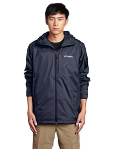 Columbia Men's Straight Line Rain Jacket, India Ink, Large