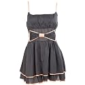 Miso Bow Cotton Dress - Dark grey - Womens
