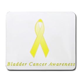 Bladder Cancer Awareness Ribbon Mouse Pad