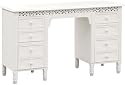 Belgravia Shabby Chic White 8 Drawer Dressing Table.