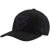 Zephyr West Virginia Mountaineers Black X-Ray Fitted Hat (7 1/4)