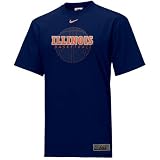 Nike Elite Illinois Fighting Illini Navy Blue Basketball Practice T-shirt