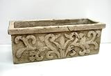 Old World Large Grecian Ledge Planter w/Scroll Detail, Pottery
