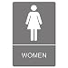 Quartet ADA Restroom Sign, Women Symbol with Tactile Graphic, Molded Plastic, 6 x 9 Inches (4816)