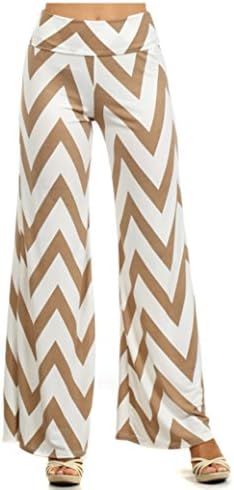 Women's Plus Size Chevron Print Palazzo Pants