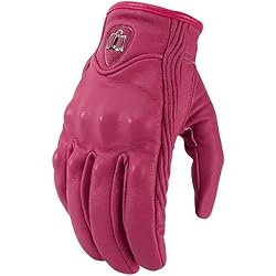 Icon Pursuit Women's Leather On-Road Motorcycle Gloves - Pink