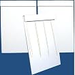 3 White Leather Chain Board Display Necklace Case Holders