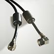 Mediabridge - Coaxial Jumper with F Type Male Connectors - 90 Degree F to Straight F - 12ft