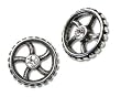 Diamond Crank-Wheel (Pair) Alchemy Gothic Earrings