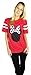Disney Womens Minnie Mouse Varsity Football Tee Red Heather