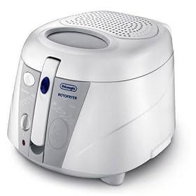 De'Longhi Rotofryer FRP Easy Clean Fryer, 1kg (White)
