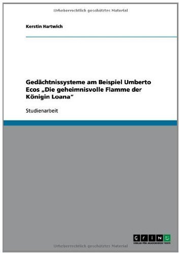 Gedächtnissysteme am Beispiel Umberto Ecos  