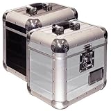 Black Euro Style Album Case Which Holds 70 Records With Lift Off Hinges and Butterfly Catch