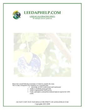 leed nc v2.2 practice test one - leedaphelp