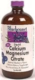 Bluebonnet Liquid Calcium Citrate & Magnesium Citrate with Vitamin D3 Blueberry 16 Oz