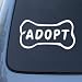 Adopt Dog Bone - Pets SPCA - Car, Truck, Notebook, Vinyl Decal Sticker #2208 | Vinyl Color: White