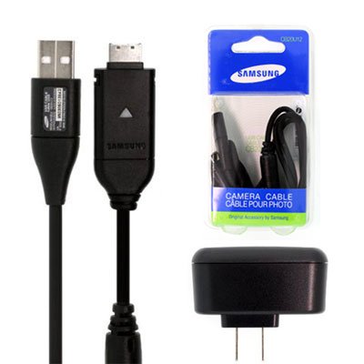Authentic Retail Packaged (Non bulk) Samsung CB20U12 USB Cable & SAC-48 Charger KIT for AQ100, TL100, TL105, TL110, TL205, TL210, TL220, TL240, TL9, TL90, HZ15W, HZ25W, HZ30W, HZ35W, L100, L110, L200, L210, NV30, NV4, NV40,SL102, SL105, SL201, SL202, SL310, SL420, SL50, SL502, SL600, SL605, SL620