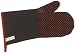 Le Creuset Silicone Textiles Oven Mitt Black And Red 14 Inch