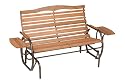 Jack Post Country Garden Hi-Back Glider with Tray and Bronze Frame