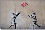 41fADCQW5JL. SL160  No Ball Games by Banksy Canvas Painting Art Print #2140 40x26