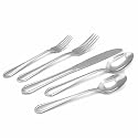 Hampton Forge Portrait Frosted 65-Piece Flatware Set, Service for 12