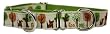Designer Dog Collar - Eco Dog Martingale Collar - White/Green - Medium - Made in USA