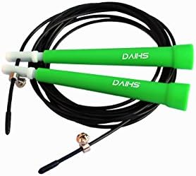 Crossfit Jump Rope by ShivaFit - Adjustable Speed Cable for Men, Women, and Children! Perfect for RX Double Unders and HIIT training!