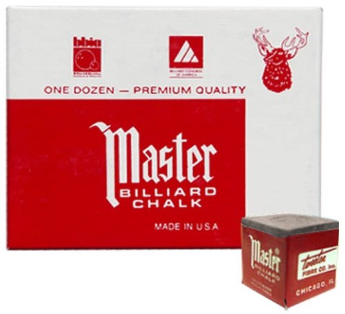Masters Gray Billiard Cue Chalk - 3 dozen