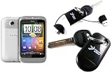 from UltimateAddons UltimateAddons Sync and Charge Data USB Keyring Cable for HTC Wildfire S