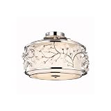 Kichler 42306CH Jardine 3 Light Semi Flush Mount in Chrome with Cased Opal Glass glass