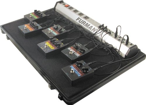 Furman SPB-8C Deluxe Stereo Pedal Board with Hardshell Case Handle and Wheels Power Conditioner