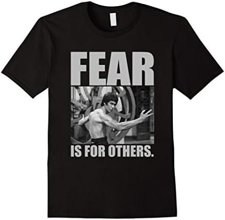 Men's Funny Karate Shirt Bruce Lee Fear Is For Others 3XL Black