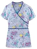 Floral Heart Scrub Top by Knot Us