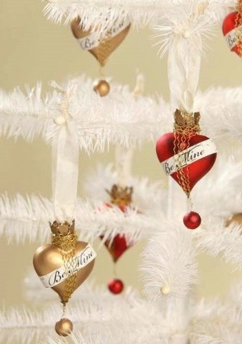 Bethany Lowe Valentine – Be Mine Heart Ornament, Set of 2 – LG3375 Bethany Lowe Valentine – Be Mine Heart Ornament, Set of 2 – LG3375