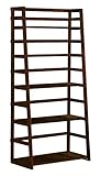 Simpli Home Acadian Ladder Shelf Bookcase, Rich Tobacco Brown