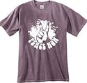 Peace Now Retro Pigment Dyed Classic Style T-shirt - Eggplant Color
