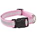 16 INCH - PINK - Reflective Stripe Safety Dog Collar
