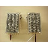 1940 Ford 21 LED Amber Turn Signal Parking Lights Inserts In Headlight Rim 