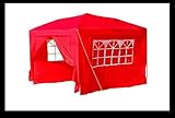 10x10 Red Easy Set Pop up Party Tent Canopy Gazebo
