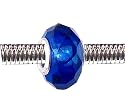 Pandora Style Charm Bead (Z91) Faceted Murano Lampwork Glass (14mm x 10mm) (fits Troll too)