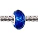 Pandora Style Charm Bead (Z91) Faceted Murano Lampwork Glass (14mm x 10mm) (fits Troll too)